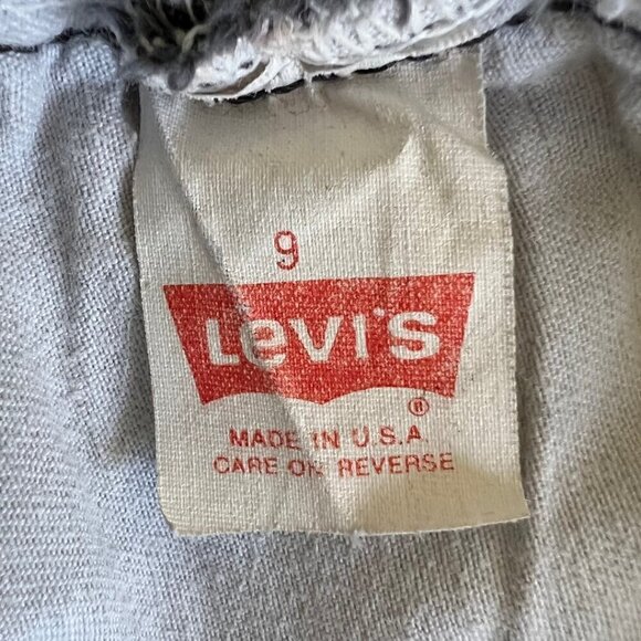 Levi's 17501 Washed Black Tapered Leg Vintage 80's Denim Jeans - Picture 6 of 7